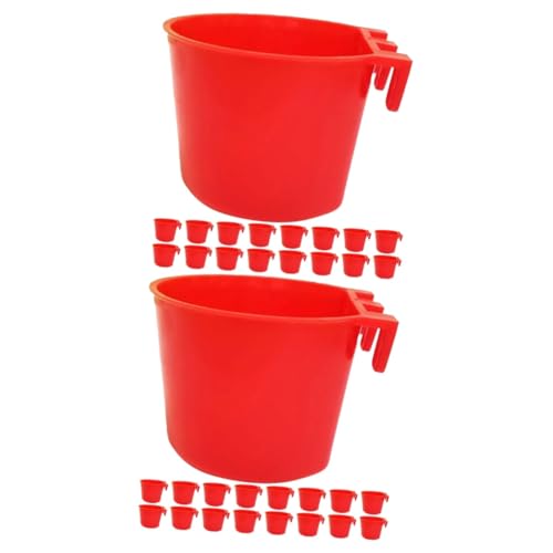 Sosoport 40stücke Vogelfutter Und Wasserbehälter Praktische Hängeschalen Für Käfige Leichte Und Sichere Futterstationen Für Vögel Und Kleintiere Zum Füttern Und Tränken von Sosoport