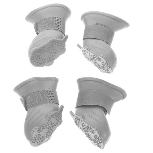Sosoport 4Stücke wasserdichte Hundeschuhe aus rutschfeste Pfotenstiefel für Regen und Bequeme Outdoor Haustierschuhe für und Wanderungen von Sosoport