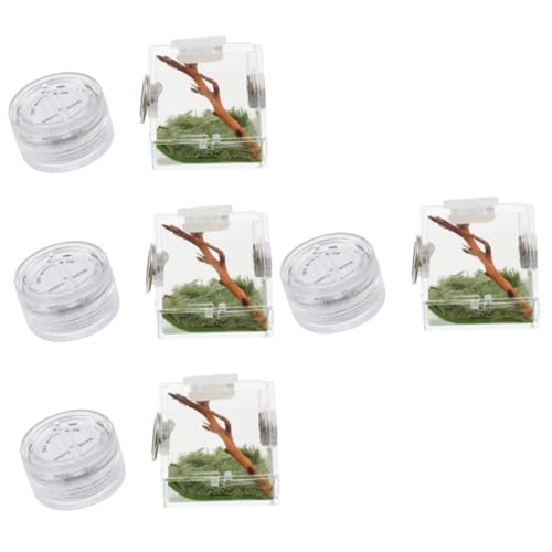 Sosoport 4stücke Spider Habitat Box Für Springspinnen Mit Lampe Transparente Zuchtbox Mit Feuchtigkeitsregler Und Futteröffnung Für Kleine Haustiere Wie Spinnen Und Sosoport 4stücke Spider Habitat Box Für Springspinnen Mit Lampe Transparente Zuchtbox Mit Feuchtigkeitsregler Und Futteröffnung Für Kleine Haustiere Wie Spinnen Und von Sosoport