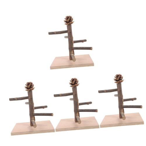 Sosoport 4stücke Vogelspielzeug Stand Für Papageien Robuster Trainingsplatz Für Innenbereich Mit Spiel Und Klettermöglichkeiten Für Vögel Für Wellensittiche Und Andere Haustiere von Sosoport
