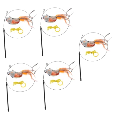 Sosoport 5 Sätze Katze Lustiges Stick-katzenspielzeug Attraktive Neckereien Neckereistab Für Katze Spielzeug Für Katzen Interaktiver Teaser Katzen-Teaser Kätzchen Spielzeug Plüsch Sosoport 5 Sätze Katze Lustiges Stick-katzenspielzeug Attraktive Neckereien Neckereistab Für Katze Spielzeug Für Katzen Interaktiver Teaser Katzen-Teaser Kätzchen Spielzeug Plüsch von Sosoport