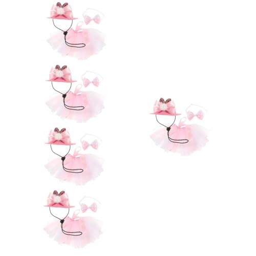 Sosoport 5 Sets Ostern Hundekostüme Set Rock Hut Kit Für Hunde Haustier Kleid Weiche Robuste Hundekleidung Für Partys von Sosoport