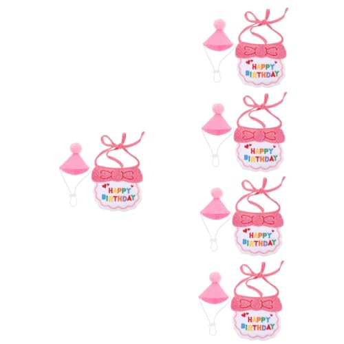 Sosoport 5 Sets Geburtstag Hut Katze Kostüme Set Einstellbare Party Hut Geburtstag Dekorationen Pet Zubehör von Sosoport