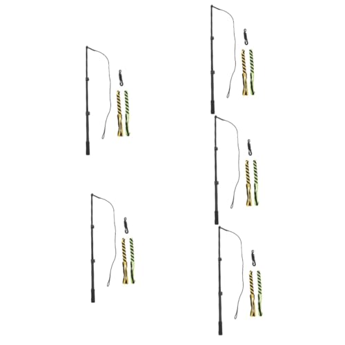 Sosoport 5 Sets Dog Flirt Pole Teleskop-hundespielzeug Interaktives Hundespielzeug Für Hunde Welpen Necken Robuste Konstruktion Für Dauerhaftes Spielen von Sosoport