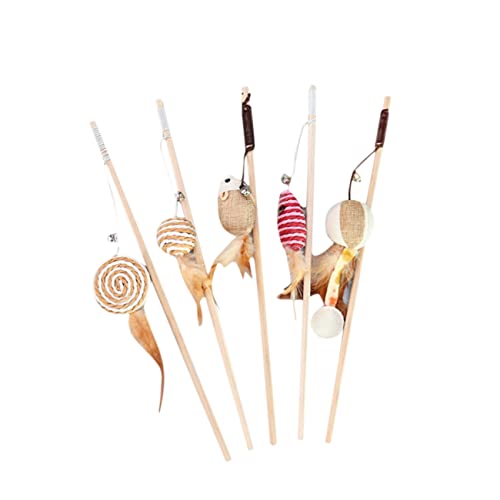 Sosoport Katzenspielzeug – 5er-Pack Katzenangel Interaktives Katzenspielzeug Mit Glöckchen Perfekt Zum Spielen Sosoport Katzenspielzeug – 5er-Pack Katzenangel Interaktives Katzenspielzeug Mit Glöckchen Perfekt Zum Spielen von Sosoport