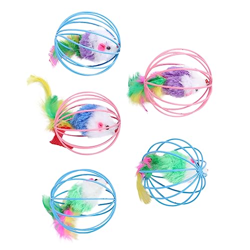 Sosoport 5 Stück Käfigmaus-Spielzeug Plüschmaus Katzenspielzeug für Katzen Interaktives Katzenspielzeug Bunte Mäuse Eisenmaterial für Anhaltenden Spaß Sosoport 5 Stück Käfigmaus-Spielzeug Plüschmaus Katzenspielzeug für Katzen Interaktives Katzenspielzeug Bunte Mäuse Eisenmaterial für Anhaltenden Spaß von Sosoport