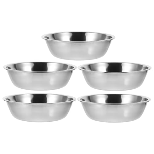 Sosoport 5 Stücke Katzenfutter Schüssel Whisker Relief Pet Schüssel Edelstahl Einfache Design Große Kapazität Pet Versorgung von Sosoport
