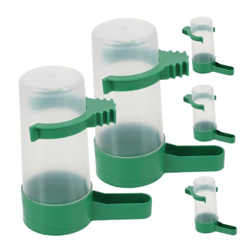 Sosoport Kein Vogel-wasserspender-Set Automatische Papageien-trinkflasche Wiederverwendbarer Kunststoff-wasserspender Für Vogelkäfige 5-teilig von Sosoport