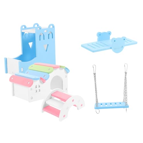 Sosoport 5stücke Teiliges Hamster Spielzeug Set Buntes Hamsterhaus Mit Wippe Brücke Und Schlafnest Für Kleintiere Für Hamster Mäuse Und Kleine Igel Sosoport 5stücke Teiliges Hamster Spielzeug Set Buntes Hamsterhaus Mit Wippe Brücke Und Schlafnest Für Kleintiere Für Hamster Mäuse Und Kleine Igel von Sosoport