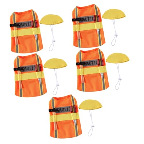 Sosoport 5st Kleidung Für Haustiere Kaninchen Warm Jagdweste Für Hunde Hundekostüme Hundekostü Mit Ingenieur-Auftritt Zartes Hundekostü Neu Pullover Tank Empfindlich Zubehör Polyester von Sosoport