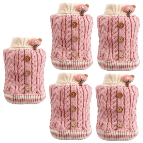 Sosoport 5st Welpenweste Aus Baumwolle Kätzchen-Pullover Welpen-Hoodie Haustier-welpen-Pullover Kleider Trendig Warmhaltende Kleidung Für Haustiere Kostüme Der Hund Sweatshirt Stoff Rosa Sosoport 5st Welpenweste Aus Baumwolle Kätzchen-Pullover Welpen-Hoodie Haustier-welpen-Pullover Kleider Trendig Warmhaltende Kleidung Für Haustiere Kostüme Der Hund Sweatshirt Stoff Rosa von Sosoport