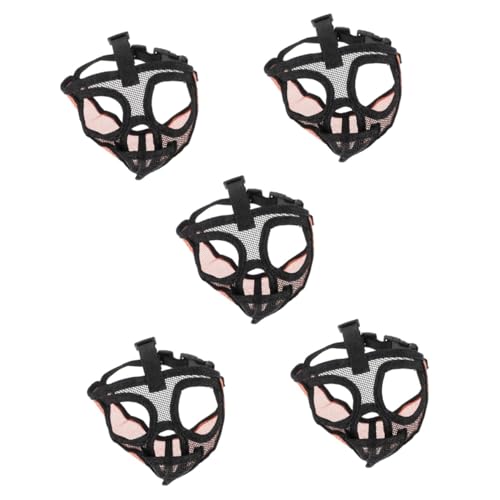 Sosoport 5St Maulkorb für Haustiere Verstellbarer Schultergurt brillenband verstellbar atmungsaktiver Maulkorb Mesh-Maulkorb Maulkorb mit kurzer Schnauze für Hunde Bulldogge Seil Sosoport 5St Maulkorb für Haustiere Verstellbarer Schultergurt brillenband verstellbar atmungsaktiver Maulkorb Mesh-Maulkorb Maulkorb mit kurzer Schnauze für Hunde Bulldogge Seil von Sosoport
