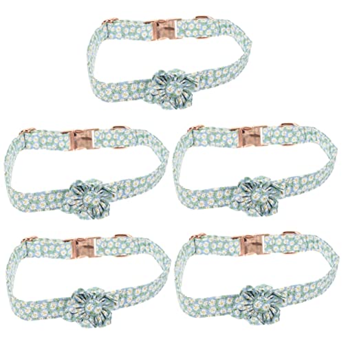 Sosoport 5St Haustierhalsband Kätzchenhalsbänder Halsband für Welpen Hundehalsband mit Fliege Hundehalsbänder Beruhigungshalsband für Hunde Beschriftung schmücken Tragegurt Reine Baumwolle von Sosoport