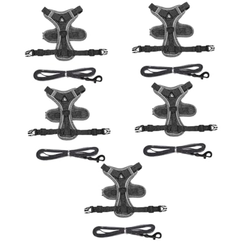 Sosoport 5st Weste-Leine Für Katzen Katzengeschirr Weste Kein Zughalsband Kleine Hundeweste Kleines Hundegeschirr Hundeleine Seil Hundewestengeschirr Kaninchen-Outdoorweste Polyester Grey Sosoport 5st Weste-Leine Für Katzen Katzengeschirr Weste Kein Zughalsband Kleine Hundeweste Kleines Hundegeschirr Hundeleine Seil Hundewestengeschirr Kaninchen-Outdoorweste Polyester Grey von Sosoport