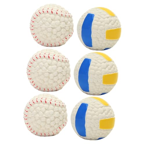 Sosoport 6 STK Kauspielzeug Für Haustiere Bälle Für Hund Dogman-Spielzeug Tennisbälle Für Welpen Backenzahnspielzeug Für Hunde Beißspielzeug Für Welpen Plüsch Pet-Ball Singen Weiß Sosoport 6 STK Kauspielzeug Für Haustiere Bälle Für Hund Dogman-Spielzeug Tennisbälle Für Welpen Backenzahnspielzeug Für Hunde Beißspielzeug Für Welpen Plüsch Pet-Ball Singen Weiß von Sosoport