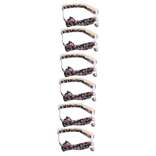 Sosoport 6 STK Katzenhalsband Welpenhalsband Hundehalsband Katzenhalsbänder dekoratives Haustierhalsband einstellbar Zubehör Dekorationen schmücken x3 Krawatte Polyester-Nylon von Sosoport