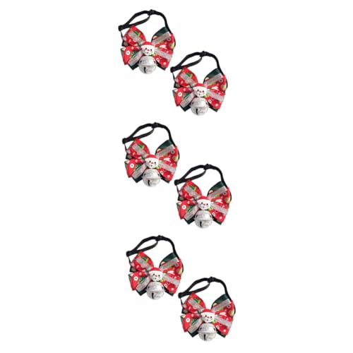 Sosoport 6 STK Glockenhalsband für Haustier hundepflege kostüm Weihnachtshaustierkrawatte Weihnachts-Haustierhalsband Halsband für Haustiere Haustier-Halskette der Hund von Sosoport