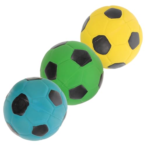 Sosoport 6 STK Interaktives Spielzeug Plüsch Pet Molaren Klingendes Spielzeug Trainingsball Für Hunde Basketballspielzeug Puzzle-Spielzeug Für Welpen Beißspielzeug Wirf Den Ball Fußball von Sosoport