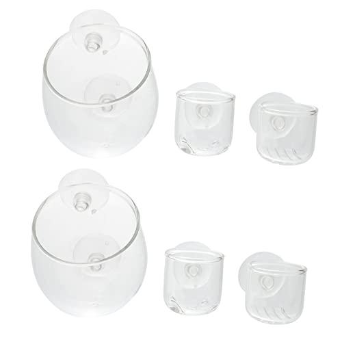 Sosoport 6stücke Teiliges Aus -Aquarium-pflanzgefäßen Mit Saugnäpfen Transparente Aquarienpflanzen-töpfe Für Wasserpflanzen Und Futter Wasserpflanzentöpfen Und Speziellen von Sosoport