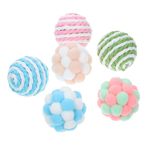 Sosoport Bälle Spielzeug für Katzen 6 Stück Interaktives Katzenspielzeug Bälle Glocke Robustes Plüsch für Indoor-Spiele Sosoport Bälle Spielzeug für Katzen 6 Stück Interaktives Katzenspielzeug Bälle Glocke Robustes Plüsch für Indoor-Spiele von Sosoport
