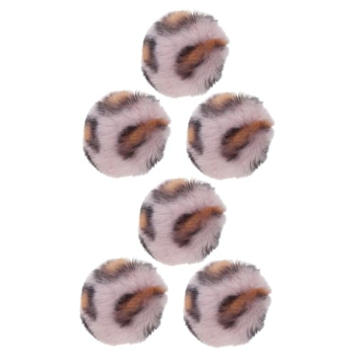 Sosoport 6stücke Interaktives Katzenspielzeug Mit Katzenminze Ball Zum Kratzen Für Kätzchen Interaktives Katzenballspielzeug Aus Plüsch Katzenspielzeugball Mit Leopardenmuster von Sosoport