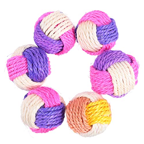 Sosoport 6St Sisal Ball Katzen interaktives kratzspielzeug spielsachen für Katzen cat Toy Knisterbälle Sich drehender Ball Pet gewebter Ball Haustier Sosoport 6St Sisal Ball Katzen interaktives kratzspielzeug spielsachen für Katzen cat Toy Knisterbälle Sich drehender Ball Pet gewebter Ball Haustier von Sosoport