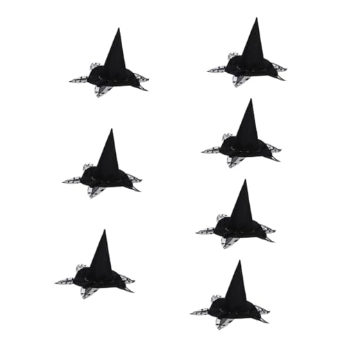 Sosoport 7 Stück Schwarze Haustier-hutkappen Für Halloween Zaubererhut Hexenhut Für Erwachsene Hund Katze Haustier Fotografie-Requisiten von Sosoport