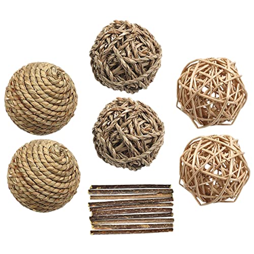 Sosoport 7stücke Teiliges Hamster Kauspielzeug Naturmaterialien Molar Spielzeug Für Kleintiere Und Nager Für Hamster Meerschweinchen Und Kaninchen Zahnpflege Und Beschäftigung von Sosoport