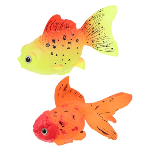 Sosoport 8 STK Künstlicher Goldfisch Aquarium Dekorationen Ornamente Dekorationen Für Zu Hause Kunstaccessoire Für Zu Hause Dekorationen Für Aquarien Spielzeug Kind Schreibtisch Kieselgel von Sosoport