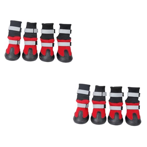 Sosoport 8 STK Schneestiefel Für Haustiere wasserdichte Hundeschuhe Hundehausschuhe Lange Hundestiefel Pfotenschutz Outdoor-hundestiefel Hundepfote Persenning Haustier Hund Winter Rot Sosoport 8 STK Schneestiefel Für Haustiere wasserdichte Hundeschuhe Hundehausschuhe Lange Hundestiefel Pfotenschutz Outdoor-hundestiefel Hundepfote Persenning Haustier Hund Winter Rot von Sosoport