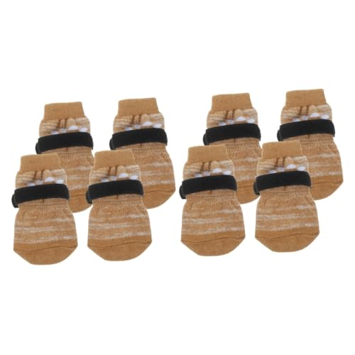 Sosoport 8stücke rutschfeste Hundesocken Antirutsch-pfotenprotektoren Für Kleine Hunde Atmungsaktive Warm Und Für Drinnen Und Draußen von Sosoport