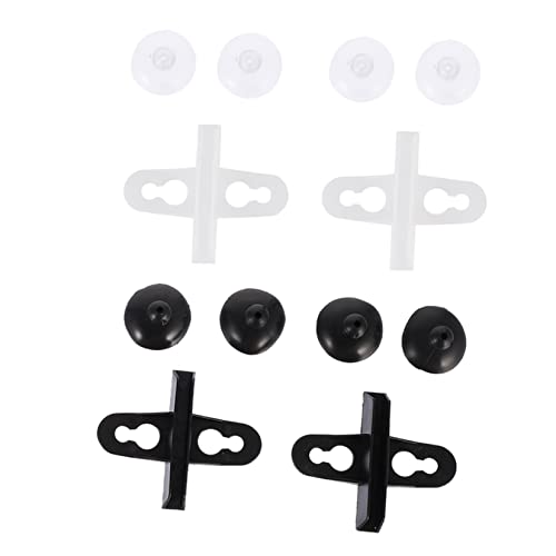 Sosoport 80 Stück Aquarium Clip Schwarze Clips Aquarium Clip Aquarium Platten Clip Aquarium Trennwand Schlauchanschlüsse Weißes Zubehör Aquarium Zubehör Saugnapf Kunststoff von Sosoport