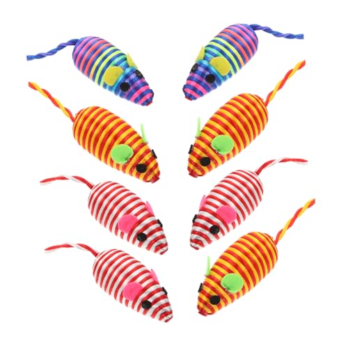 Sosoport 8 Stücke Katze Interaktive Spielzeug Set Katze Necken Spielzeug Baumwolle Seil Mäuse Sosoport 8 Stücke Katze Interaktive Spielzeug Set Katze Necken Spielzeug Baumwolle Seil Mäuse von Sosoport