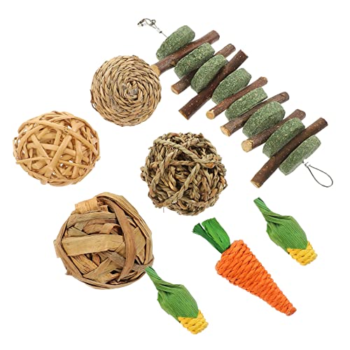 Sosoport 8stücke Teiliges Kauspielzeugen Für Kleintiere Sicheres Und Langlebiges Spielzeug Für Kaninchen Meerschweinchen Und Hamster Und Stressreduktion von Sosoport