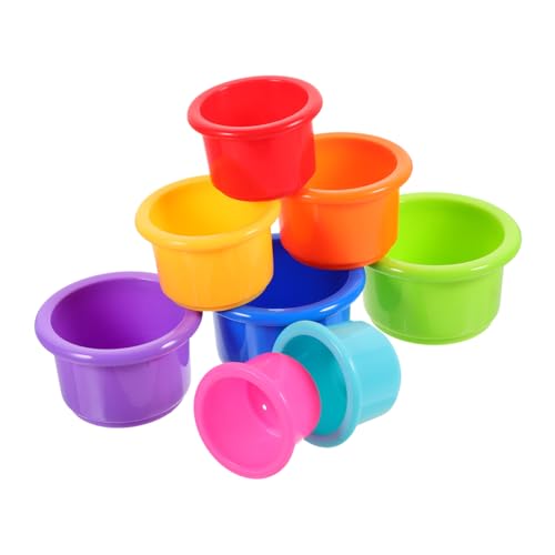 Sosoport 8stücke Kunststoff Stapelbecher Spielzeug Für Kaninchen Outdoor Futter Lagerung Becher Zum Spielen Und Verstecken von Sosoport