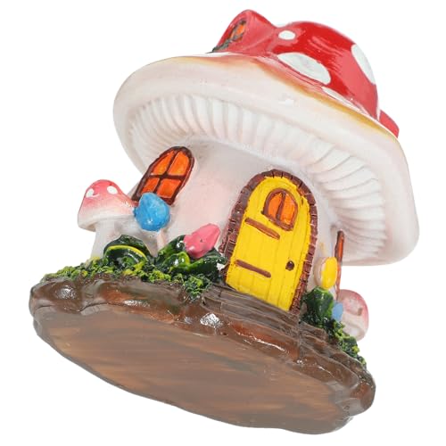Sosoport Aquarium Realistische Pilz Szene Aquarium Ornament Harz Handwerk Fisch Sicher von Sosoport