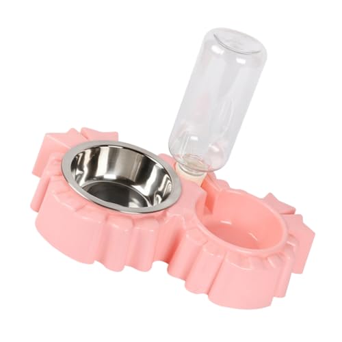 Sosoport Automatischer Haustier doppelnapf mit Rutschfestem Design Futternapf und Wasserspender für Kleine bis Große Hunde und Katzen Automatische Wasserzufuhr für Kontinuierliche von Sosoport
