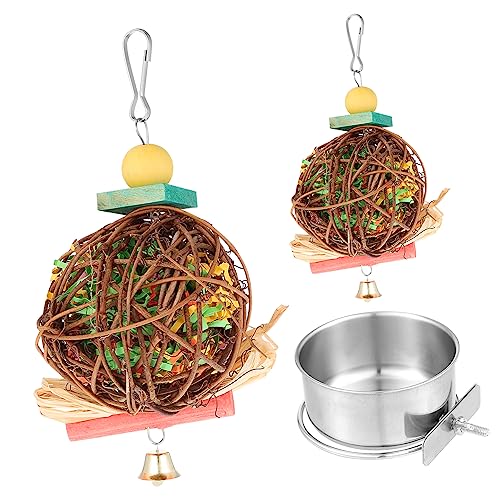Sosoport Barsch Werkzeuge Füttern Vogel Fütterer Vogelfutterhaus Für Käfig Mesh-vogelhäuschen Vogelwasserspender Fänger Vogelspielzeug Für Sittiche Vlies Sepak Takraw : Holz von Sosoport