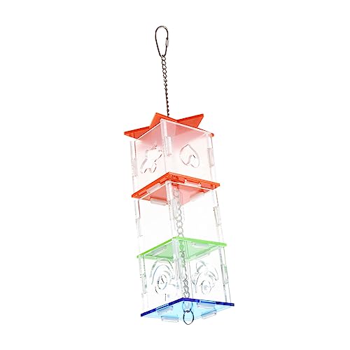 Sosoport Box Mehrschichtiges Futtergerät Papageien Futterkorb Hängendes Vogelspielzeug Papageienfutterspender Für Papageien Tablett Vogelfutterspender Vögel Vogelfutterhalter Vogelpapagei von Sosoport