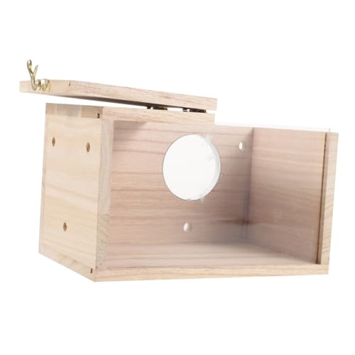 Sosoport Holz Sittich Nistkasten Outdoor Vogel Nymphensittich Zucht Box Papagei Inkubation Für Garten von Sosoport