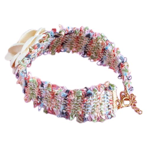 Sosoport Hundehalsband Mit Blumen-Dekoration Für Katzen Und Kleine Hunde Atmungsaktiv Und Leicht Für Partys Hochzeiten Und Verstellbar von Sosoport
