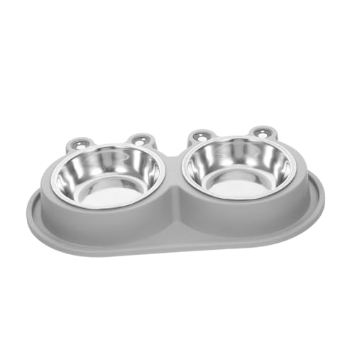 Sosoport Doppel-katzenfutternapf aus Edelstahl mit Rutschfester Kunststoffbasis Auslaufsicheres Futter Wassernapf Kleine Haustiere Antimikrobielle Futterschale für Katzen und Welpen Sosoport Doppel-katzenfutternapf aus Edelstahl mit Rutschfester Kunststoffbasis Auslaufsicheres Futter Wassernapf Kleine Haustiere Antimikrobielle Futterschale für Katzen und Welpen von Sosoport