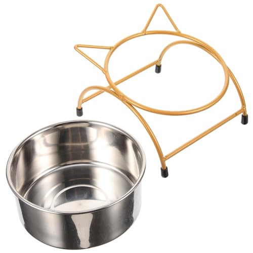 Sosoport Edelstahl Katzenschüssel Mit Erhöhtem Stand Doppelter Fressnapf Für Katzen rutschfest Und Stabil Für Trocken Und Nassfutter Sosoport Edelstahl Katzenschüssel Mit Erhöhtem Stand Doppelter Fressnapf Für Katzen rutschfest Und Stabil Für Trocken Und Nassfutter von Sosoport