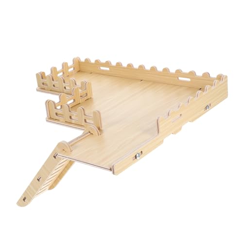 Sosoport Hamster Käfig Holzplattform Mit Leiter Und Zaun Für Zwerg Hamster Rennmäuse Mäuse Käfig Accessoire Aktivität Spielplatz Habitat von Sosoport