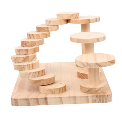 Sosoport Biegbare Brücke Für Hamster-bereicherungsspielzeug – Quadratische Holzleiter Für Hamsterkäfig von Sosoport
