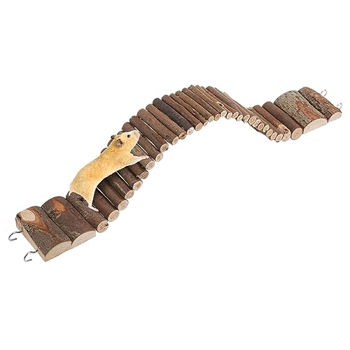 Sosoport Hamster Kletterleiter aus Holz für Hamster Papageien und Nager Kauspielzeug und Schwingbrücke für Käfige Sicheres Natürliches Material Sosoport Hamster Kletterleiter aus Holz für Hamster Papageien und Nager Kauspielzeug und Schwingbrücke für Käfige Sicheres Natürliches Material von Sosoport