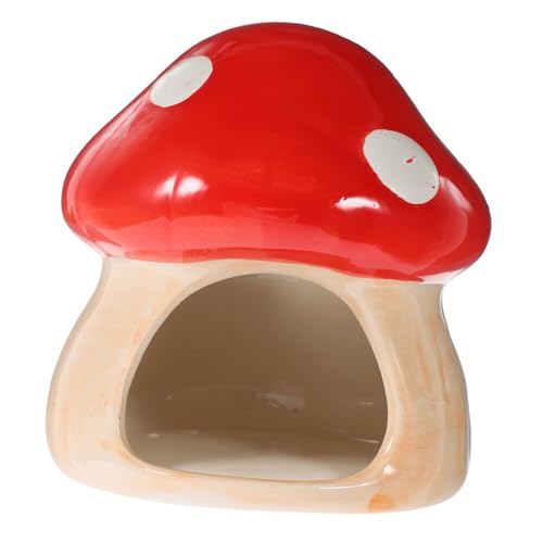 Sosoport Keramik-hamsterhaus in Pilzform – Versteck Für Meerschweinchen Mit Spielzeug Sosoport Keramik-hamsterhaus in Pilzform – Versteck Für Meerschweinchen Mit Spielzeug von Sosoport