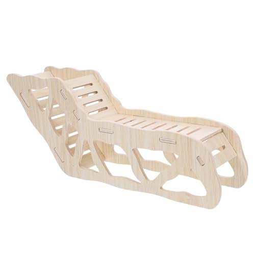 Sosoport Kletterleiter Aus Holz für Hamster Versteck für Kleintiere Spielzeug Ruhehaus für Meerschweinchen Übungsleiter für Eichhörnchen von Sosoport