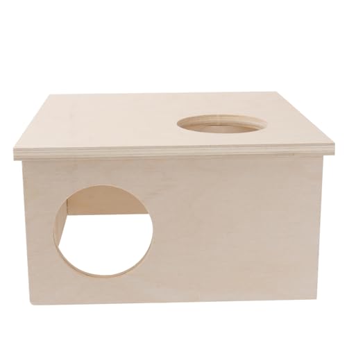 Sosoport Luxuriöses Hamster-haustiermaterial Aus Holz Komfortabler Unterschlupf Versteck Für Hamster Eichhörnchen Chinchillas Meerschweinchen von Sosoport