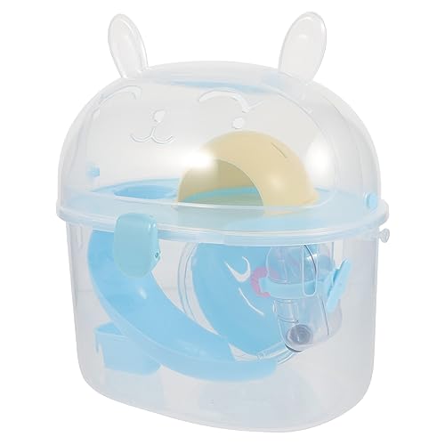 Sosoport Hamster Transportbox für Kleine Haustiere Tragbare Hamster Reisetasche Stabile Kunststoff Haustier Tragetasche für Reisen Ausflüge Wandern von Sosoport